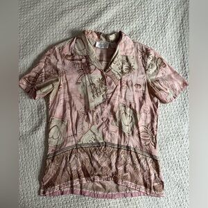 Vintage look silk aloha shirt